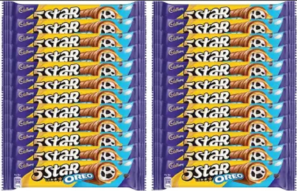 Cadbury 5 Star Oreo Bars (24 X 42 G), Chocolate, 1008 Gram