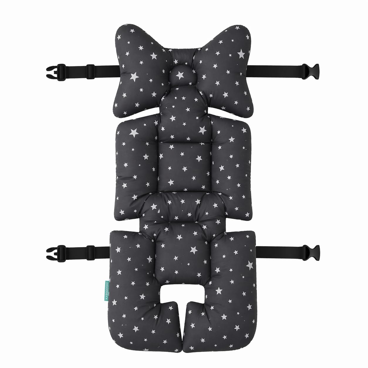 Motherly Baby Stroller Seat Cushion | Reversible and Universal Fit Pad for Strollers, High Chairs, Car Seats & Rockers | Soft, Breathable Pram Liner with Secure Straps & Safety Belt Slot-image-9