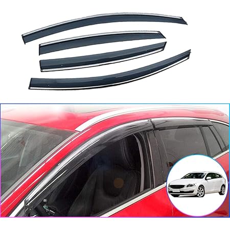 Amazon ボルボvolvo V60 11 19車 バイザーサイドバイザーカスタムパーツ アクリル アクリルバイザードア バイザースモーク用サン レイン ウィンドガード車雨よけバイザー サイドバイザー 車 バイク