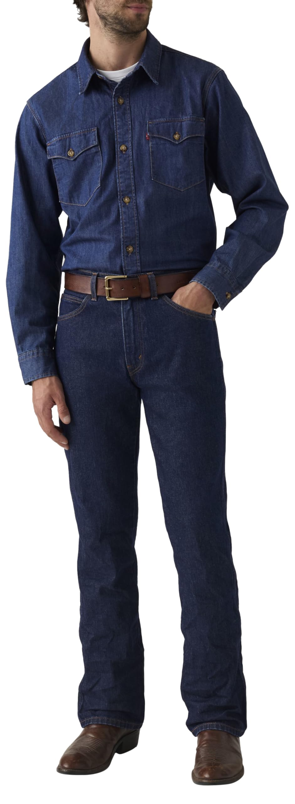 Levi's Men's 537 Western Bootcut Jeans, Rocky Rinse, 33 W/34 L