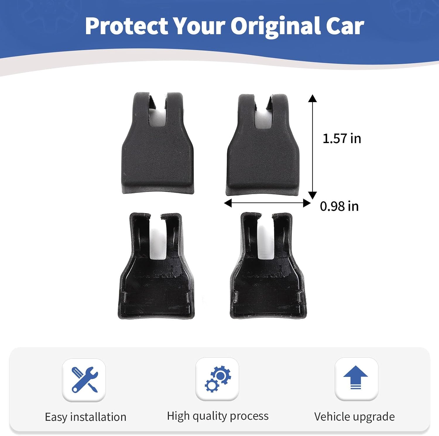 RT-TCZ for Colorado Door Hinge Caps Check Rod Stopper Trim Cover for Chevy Colorado/GMC Canyon 2014-Present for Equinox 2017-Present Black Accessories 4pcs