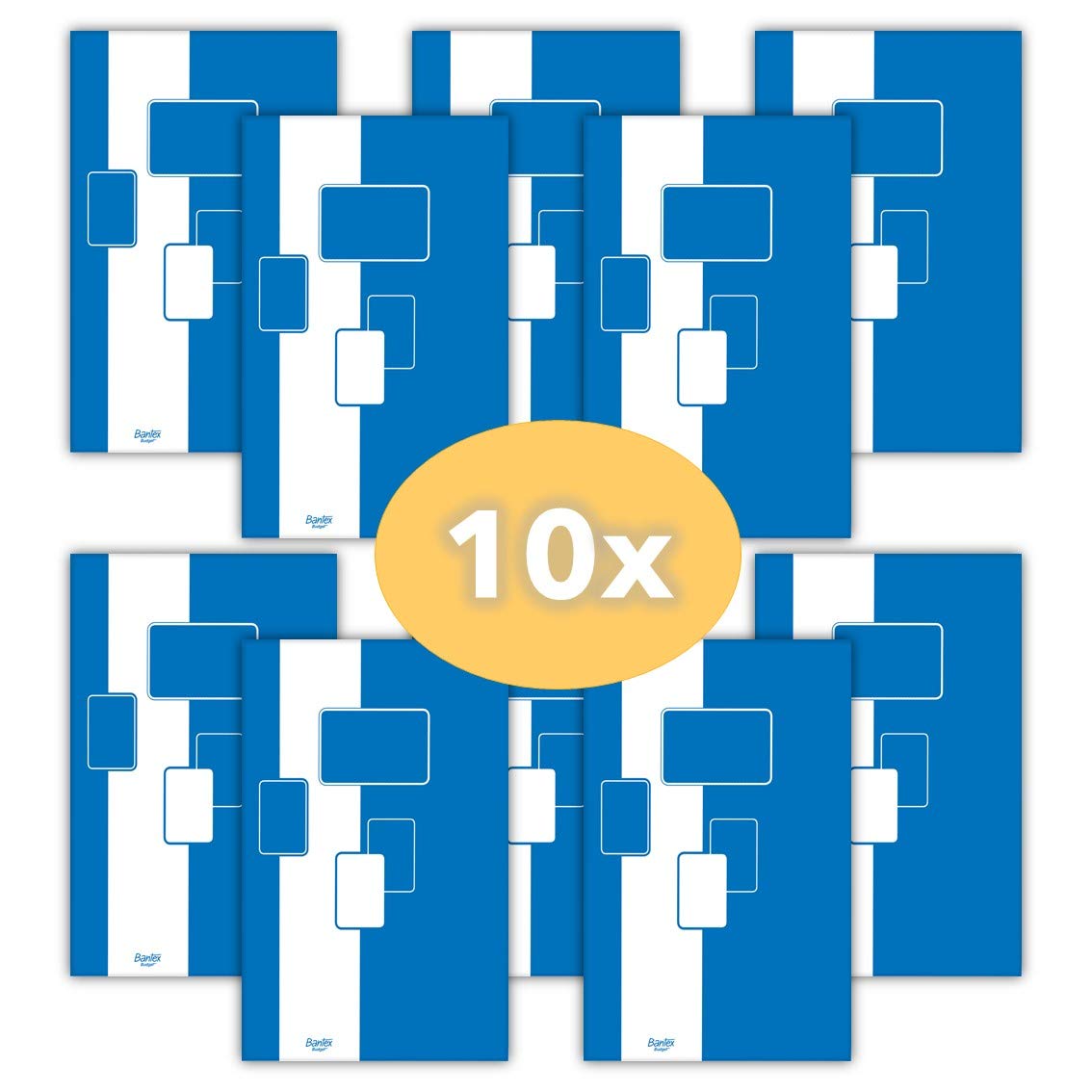Bantex Budget Notepad A5 Squared 50 Sheets Pack of 10 400116559 Blue