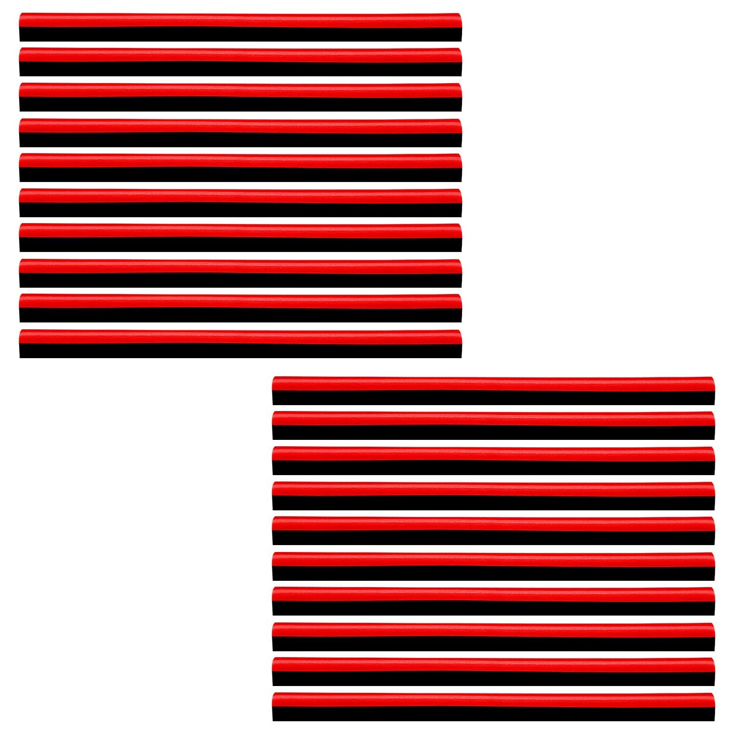 VAPORVERSE 20Pcs Car Air Vent Decoration Strips Suitable for Audi S5 Coupe B8/8T 2007-2011, Interior Trim Air Conditioner Outlet Grill Edge Protector PVC,Red