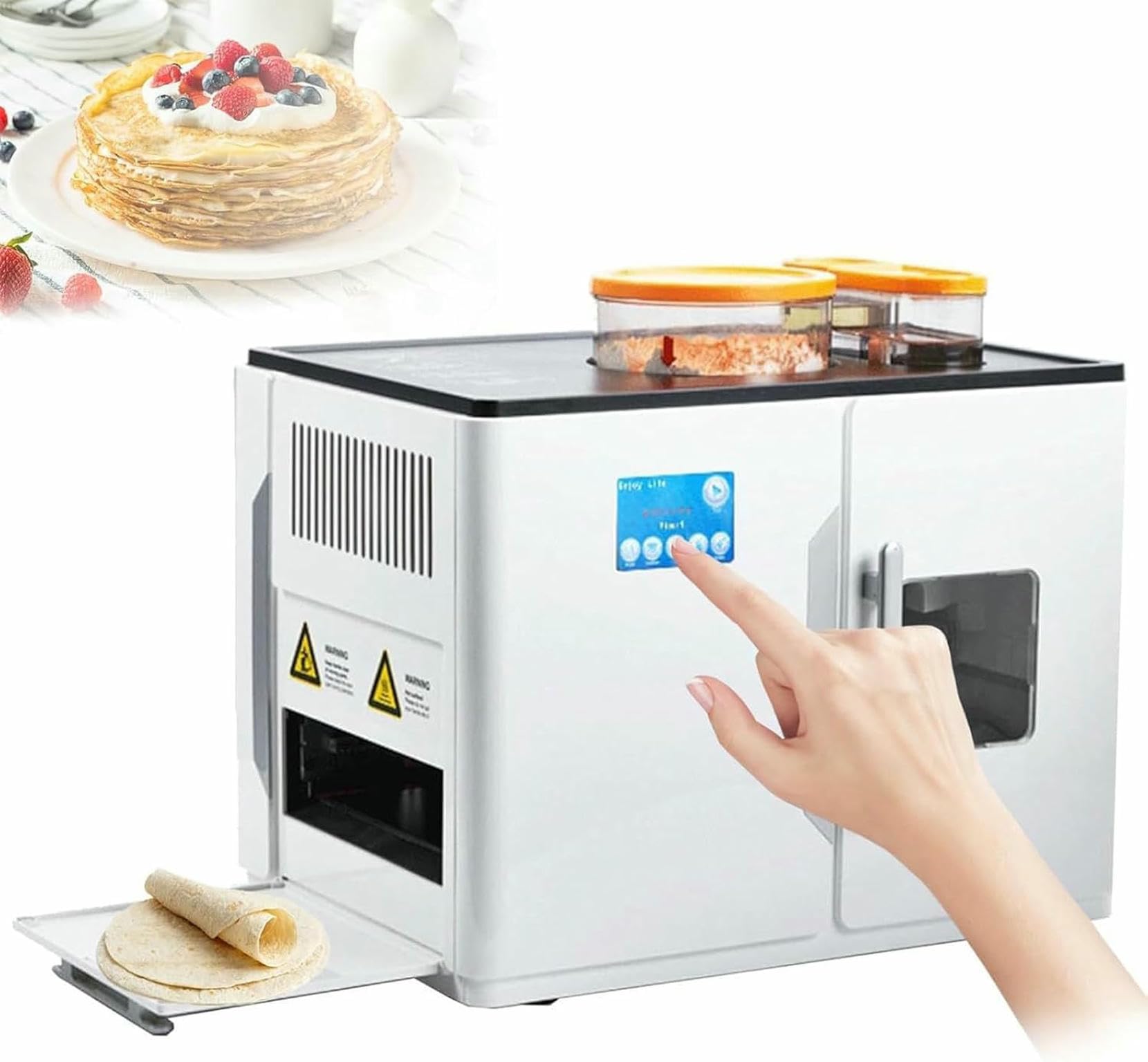 Vollautomatischer Roti- Und Chapati-Maker, Machen Sie 8 Köstliche Flachbröte Und Pitas In Einem Gehen Mit Einem, Tastenbedienung, Für Perfekte Indische Roti, Smart Display Touchscreen, 110v / 220v