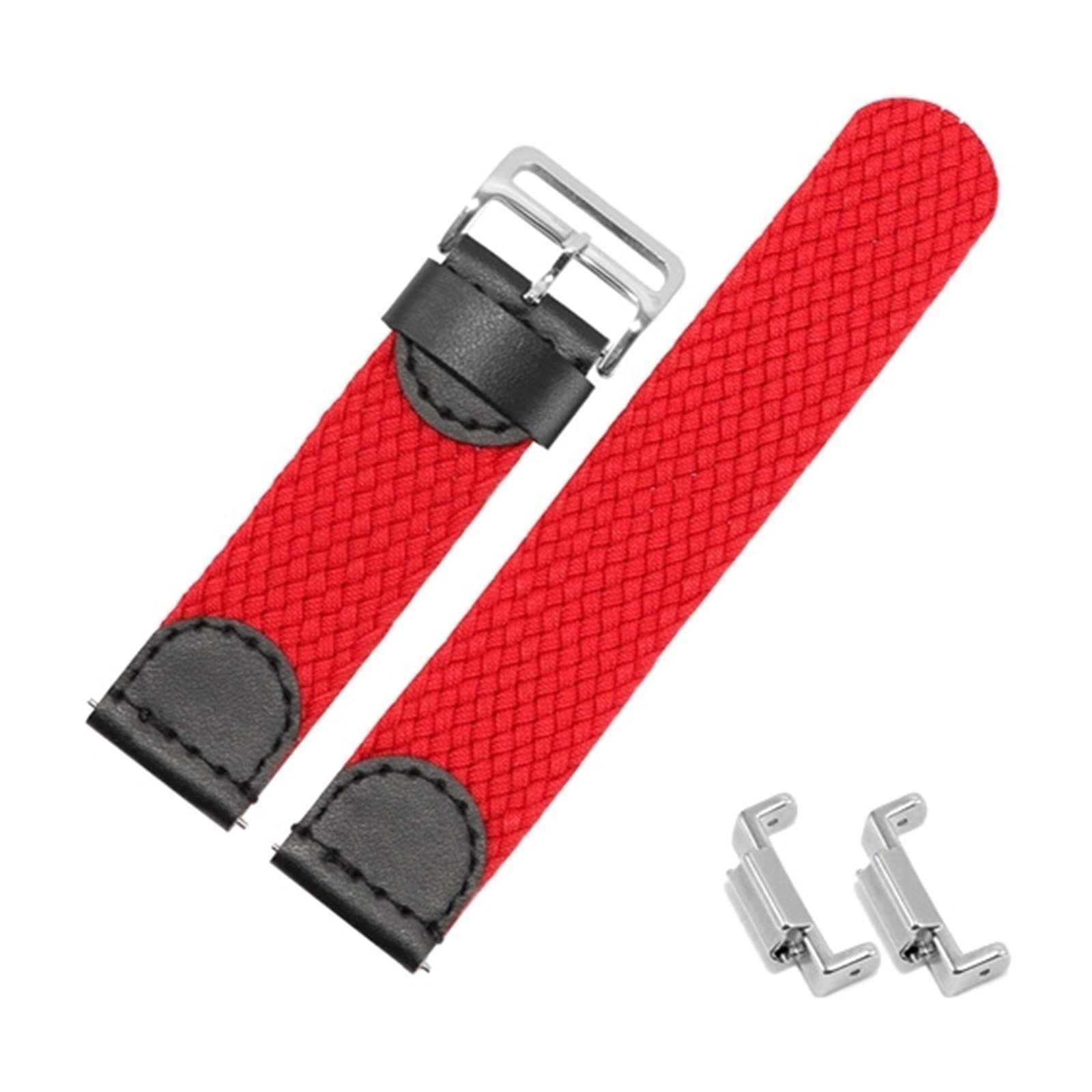 Cinturino in Pelle per Orologio, Cinturino di Ricambio for Orologio analogico elettronico da 20 mm in Tela Intrecciata e Nylon, Cinturino Polso Morbido Confortevole, Anti-Sudore