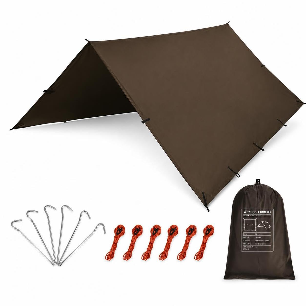 da Campeggio Impermeabile Oxford, Marrone, Marrone, 3 * 4.5m | Struttura pieghevole, ne Trekking, Caccia avventura, Per campeggiatori