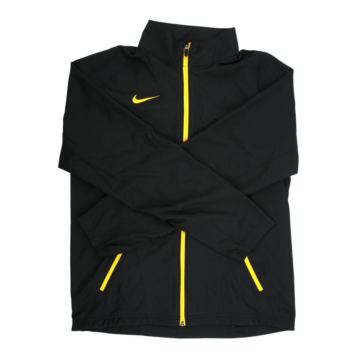Nike Dri-FIT Men's Black/Yellow Full-Zip Jacket - Extra Small