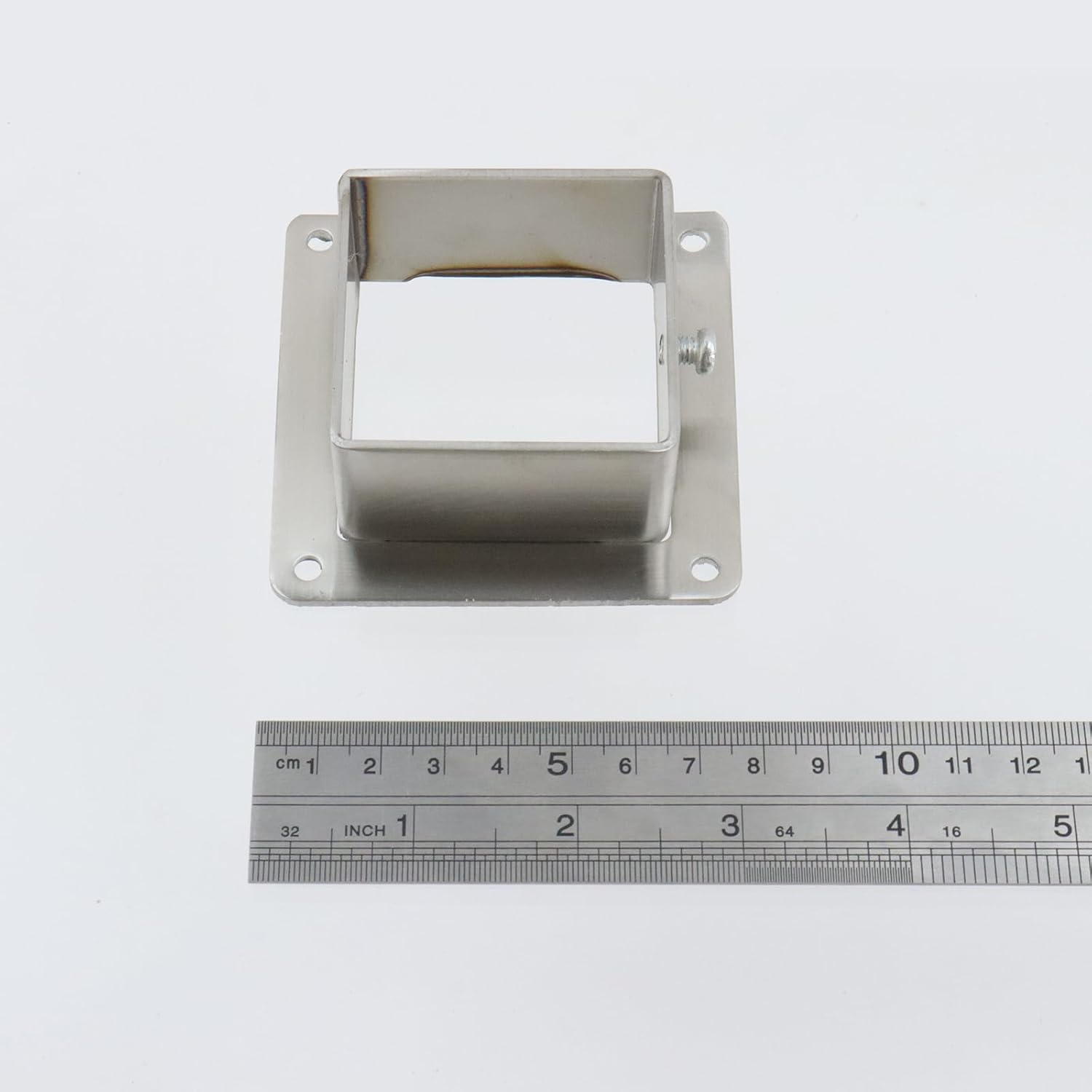 Wealrit 8 PCS Square Post Bases Deck Post Brackets Stainless Steel Flange Anchor Bases Heavy Duty for Fence Deck Railing Support Brackets Fence Holders (1.99" X 1.99")