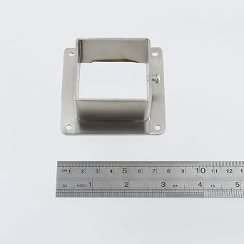 Wealrit 4 Pcs Square Post Bases Stainless Steel Flange Anchor Bases Heavy Duty Post Brackets for Fence Deck Railing Support(2 x 2)