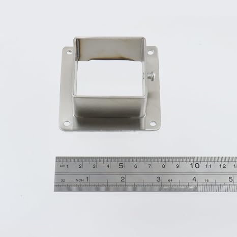 Wealrit 4 Pcs Square Post Bases Stainless Steel Flange Anchor Bases Heavy Duty Post Brackets for Fence Deck Railing Support(2 x 2)
