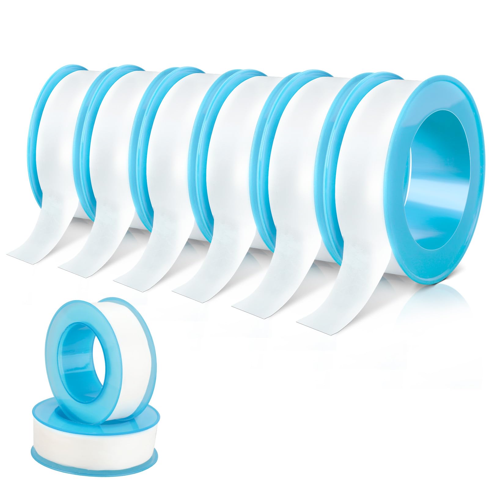 AiQInu 6 Rollos de Cinta-Teflón Profesional De 12mX14 mm.Cinta Selladora de Tubería, Cinta y Tape, Selladora de Tubería para Plomería, Cinta Reparadora blancos Global Recycled Standard Global Recycled Standard Global Recycled Standard