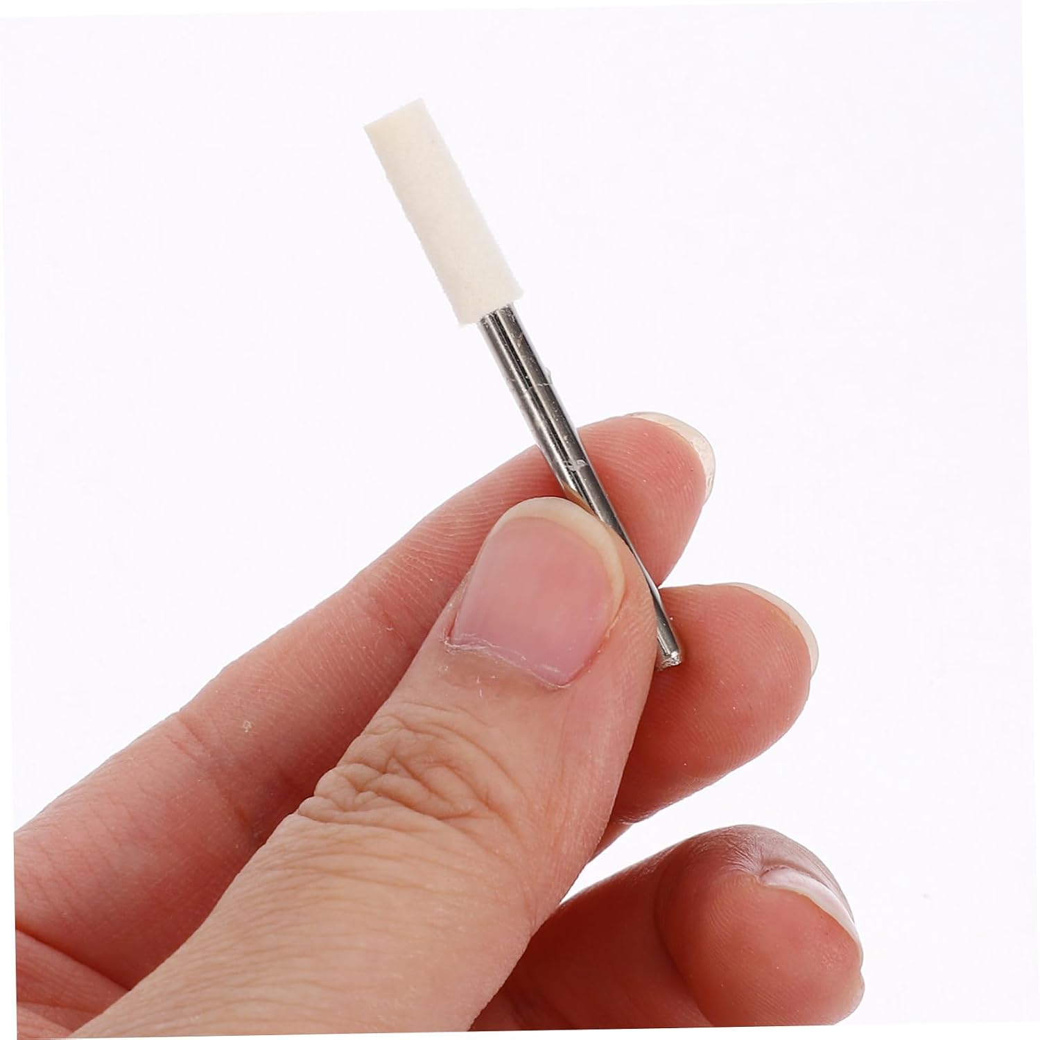 12pc Wool Polishing Heads 4mm Cylindrical 1/8 Inch Shank