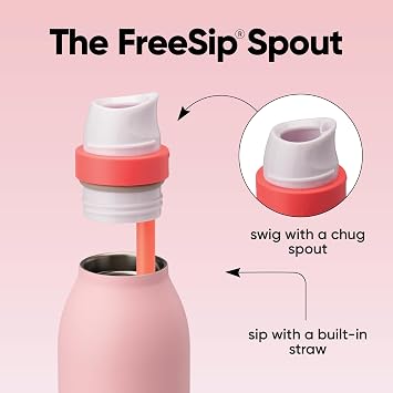 Owala FreeSip Twist Stainless Steel Water Bottle 24 oz Angel Food Cake