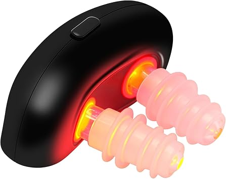 Therapy Nasal Instrument Light Red, 3.1 in X 0 in X 5.1 in 8 Cm X 0.1 Cm X 13 Cm, Nose Sinuses and Light Red Therapy, Wearable Earplug Design, Relief Nasal Rechargeable USB Device