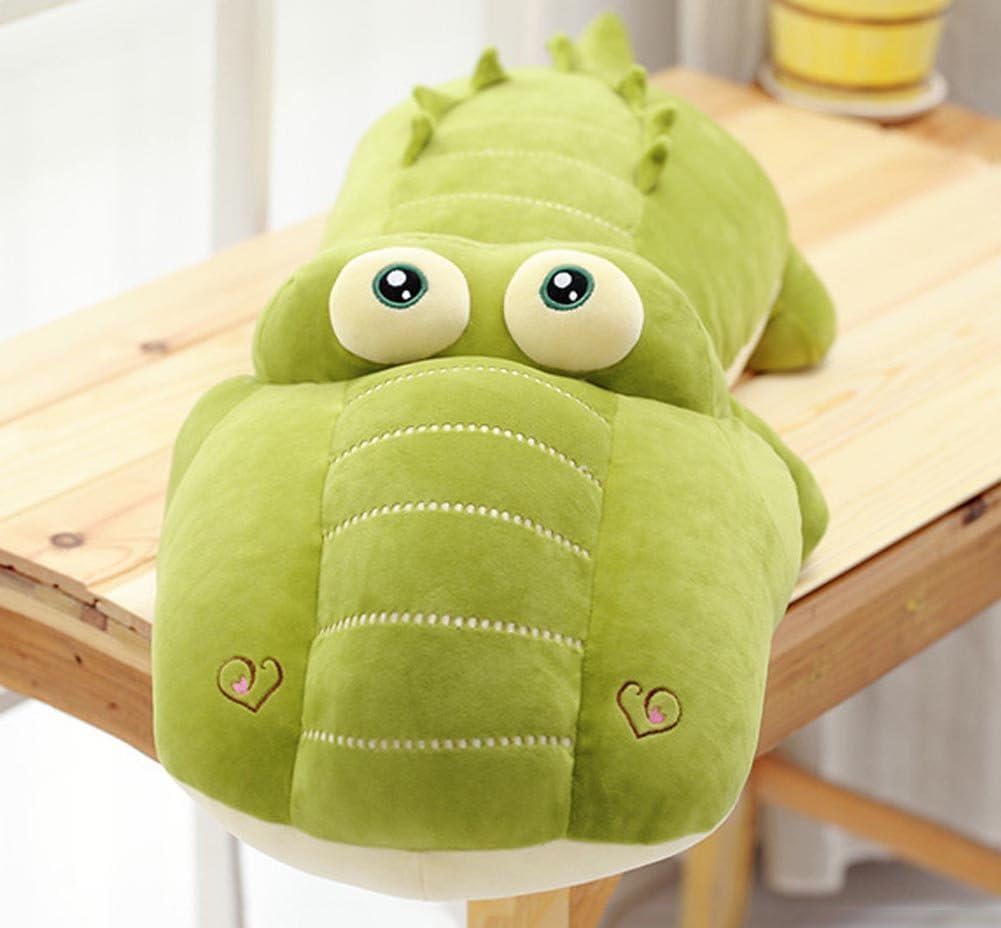 Crocodile Plush Toy Stuffed Animal 26 Inch Green Large Giant Alligator Animal Stuffed Plushies Super Soft Cute Cuddly Pillow Cushion Stuff Dolls Xmas Gift for Children Kid Boys Girls, 26Inches
