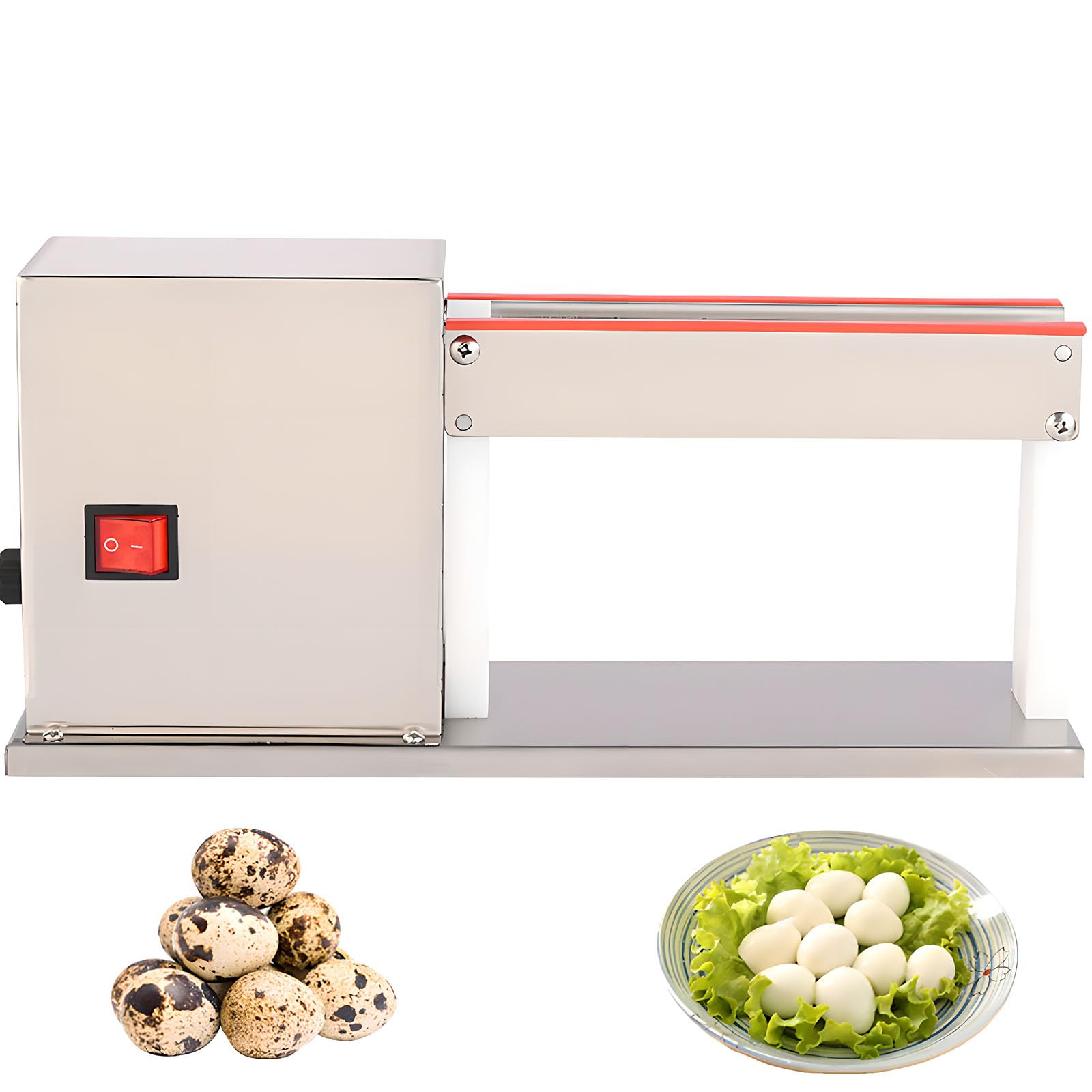 Maszyna do obierania jaj przepiórczych, półautomatyczna obieraczka 25 kg/h, stal nierdzewna 304, niska szybkość łamania, szybka i czysta trzepaczka do jajek przepiórczych i ptasich