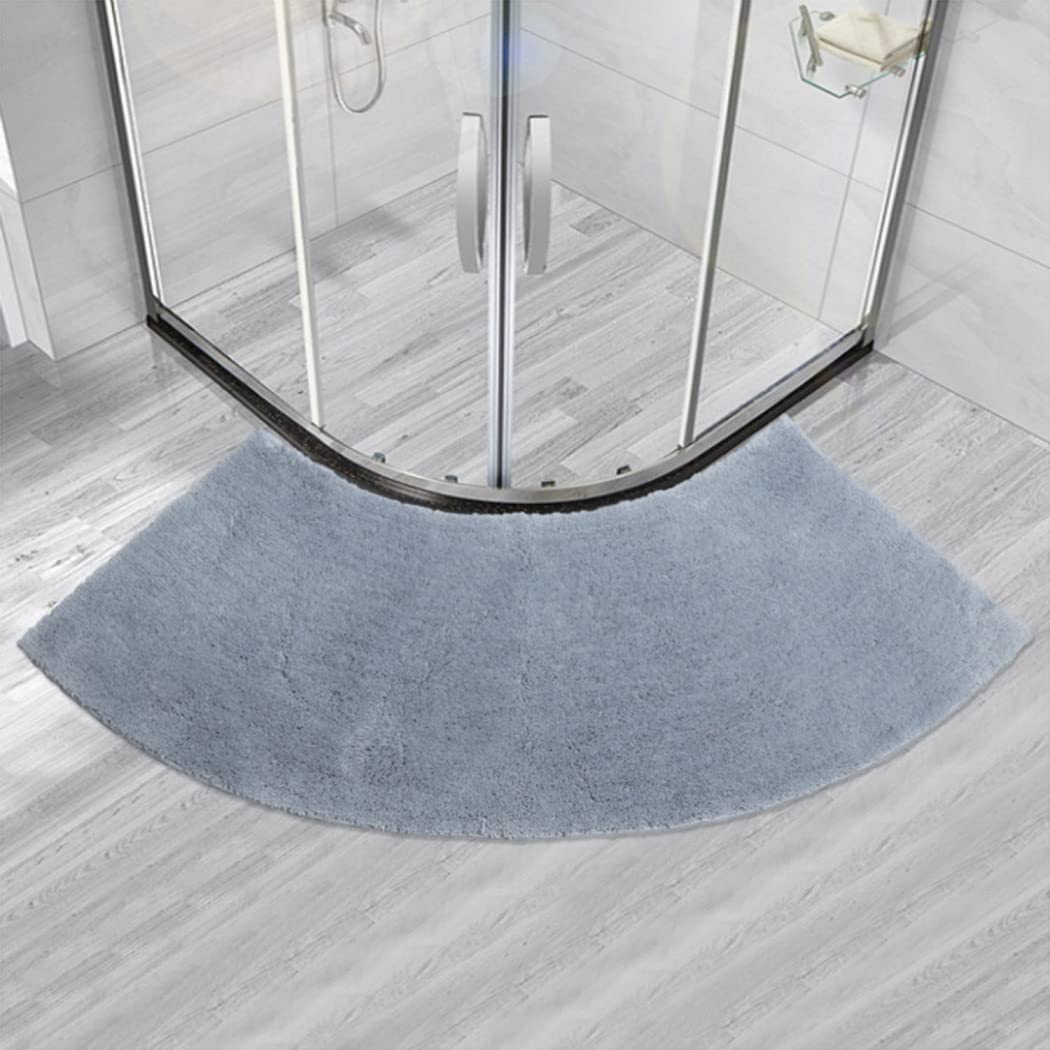 Tapis de salle de bain en éventail 45x143 cm en microfibre douce et antidérapante