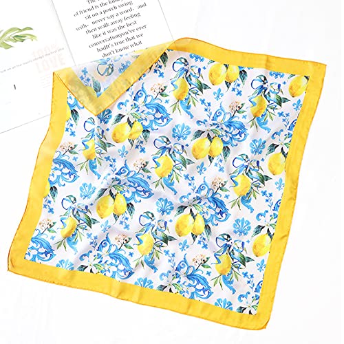 Silk Like Scarf Lightweight Head Scarves Fashion Pattern Hair Scarf Satin Design Neck Scarfs3