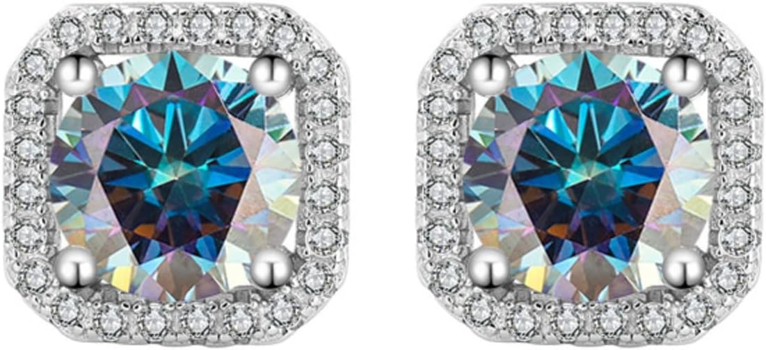 メンズ モアッサナイトイヤリング 女性用 1/2カラット ダイヤモンド