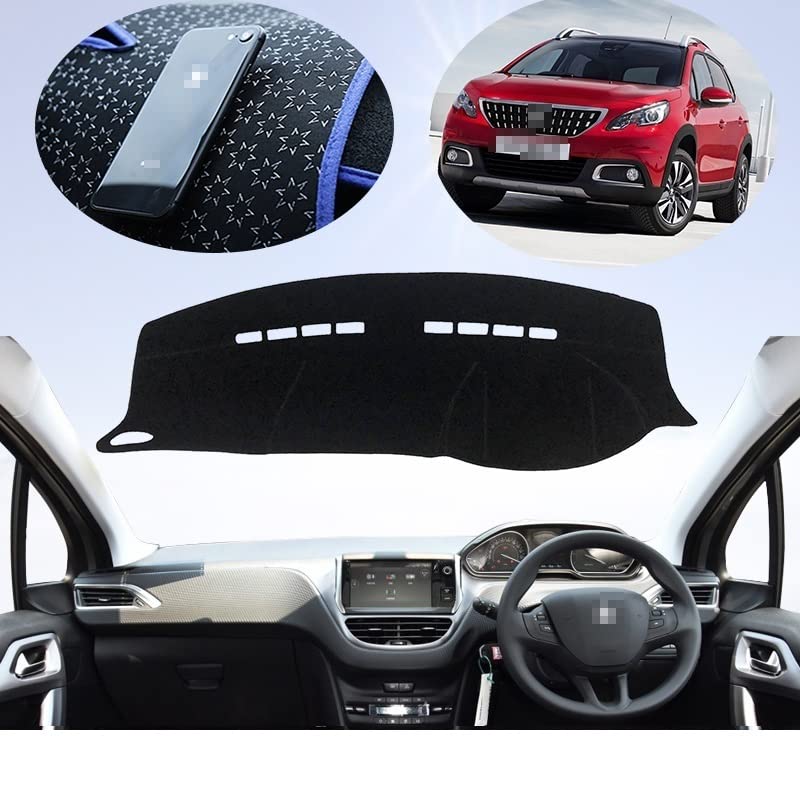 Funda para salpicadero de Peugeot 2008 2013-2019 con borde rojo 3