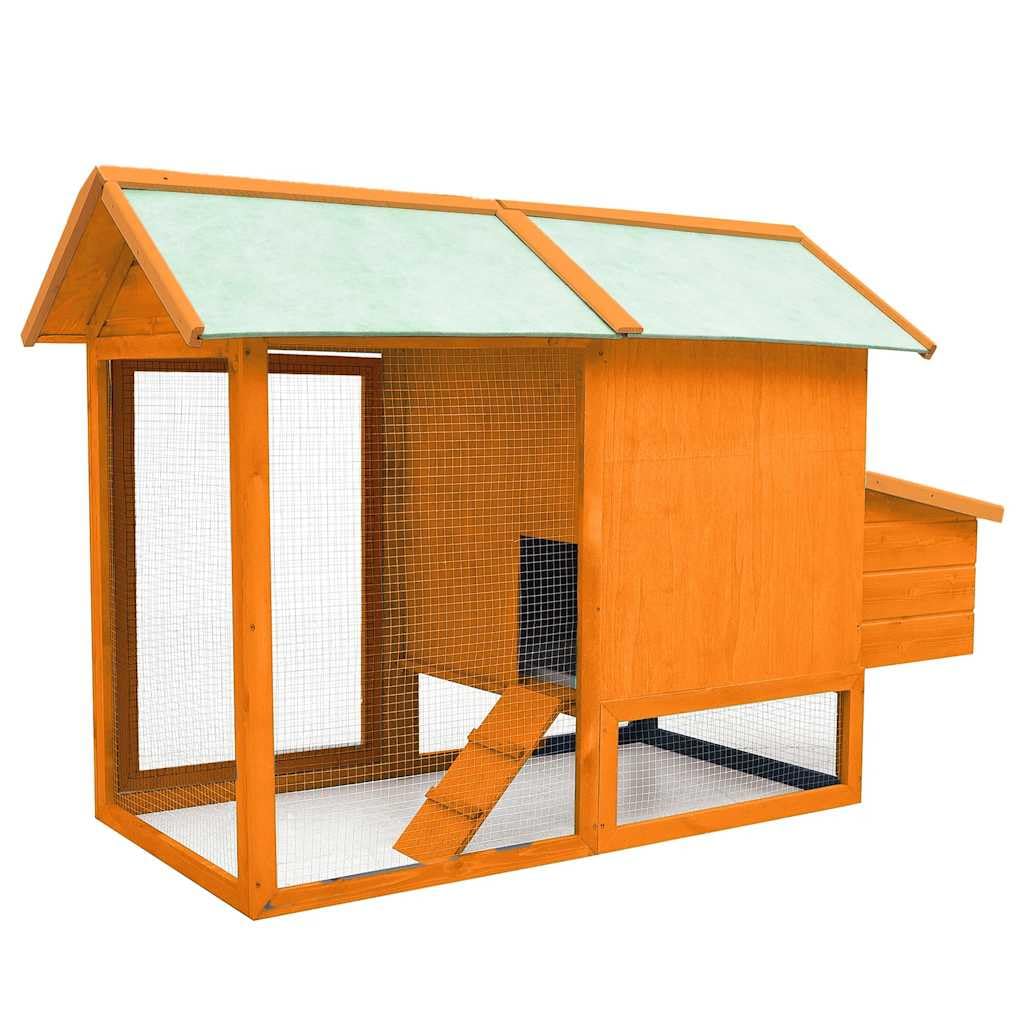 Jaula para pollos, 170 x 81 x 110 cm, madera de pino y abeto, jaula para gallinas, gallinas, conejos, gansos, palomas y codornices