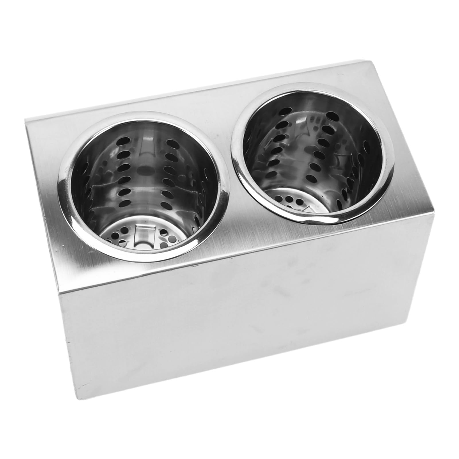 Porte-ustensiles de Cuisine, Organisateur en Acier Inoxydable pour Couteaux, Fourchettes, Cuillères, Fond Antidérapant, Multifonctionnel avec Rangement pour Baguettes, Cuillères