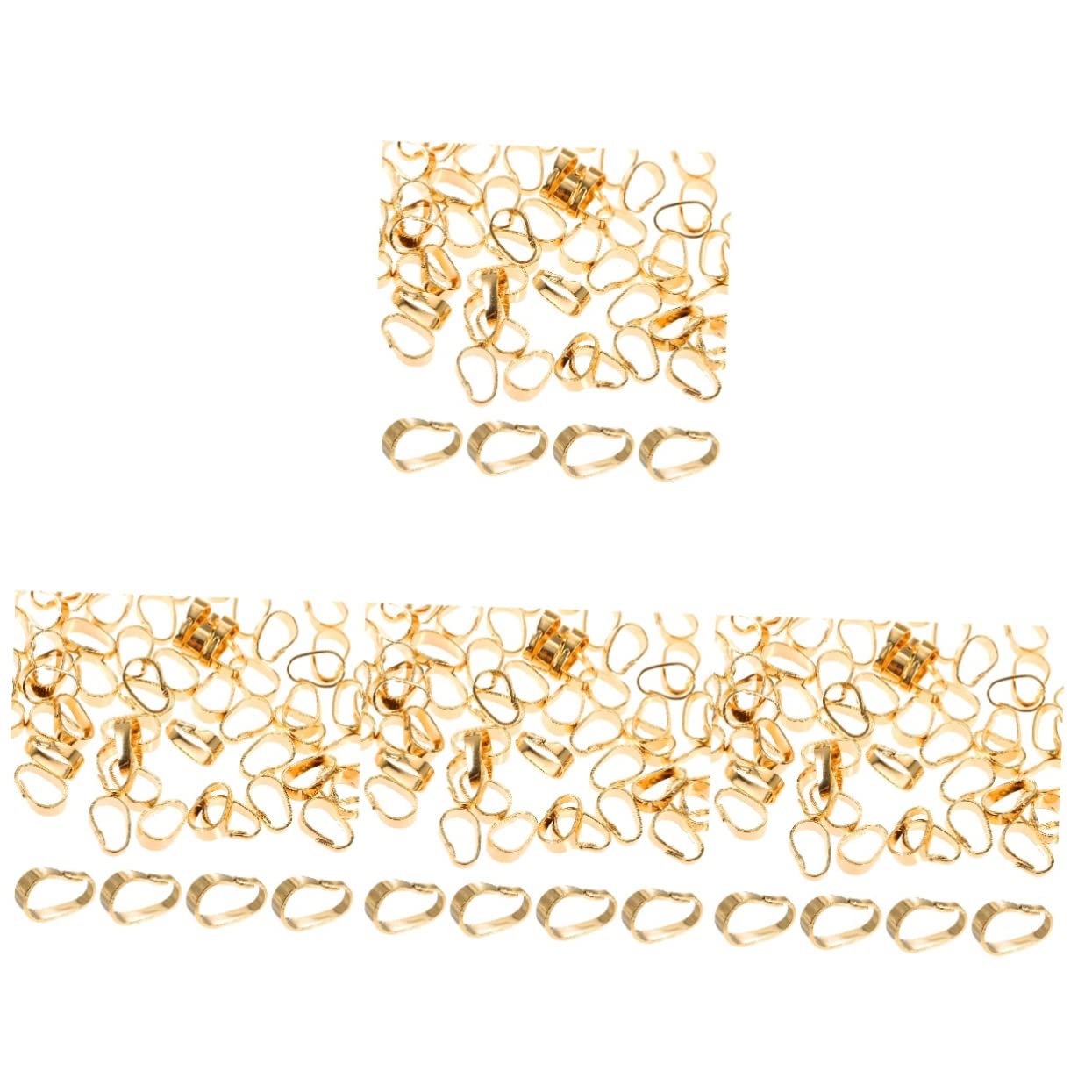 EXCEART 400piezas Claspes De Colgante Para Joyería Conectores De Pendientes Para Collares y Pulseras Accesorios De Bucle De Joyería Resistente y Duradero