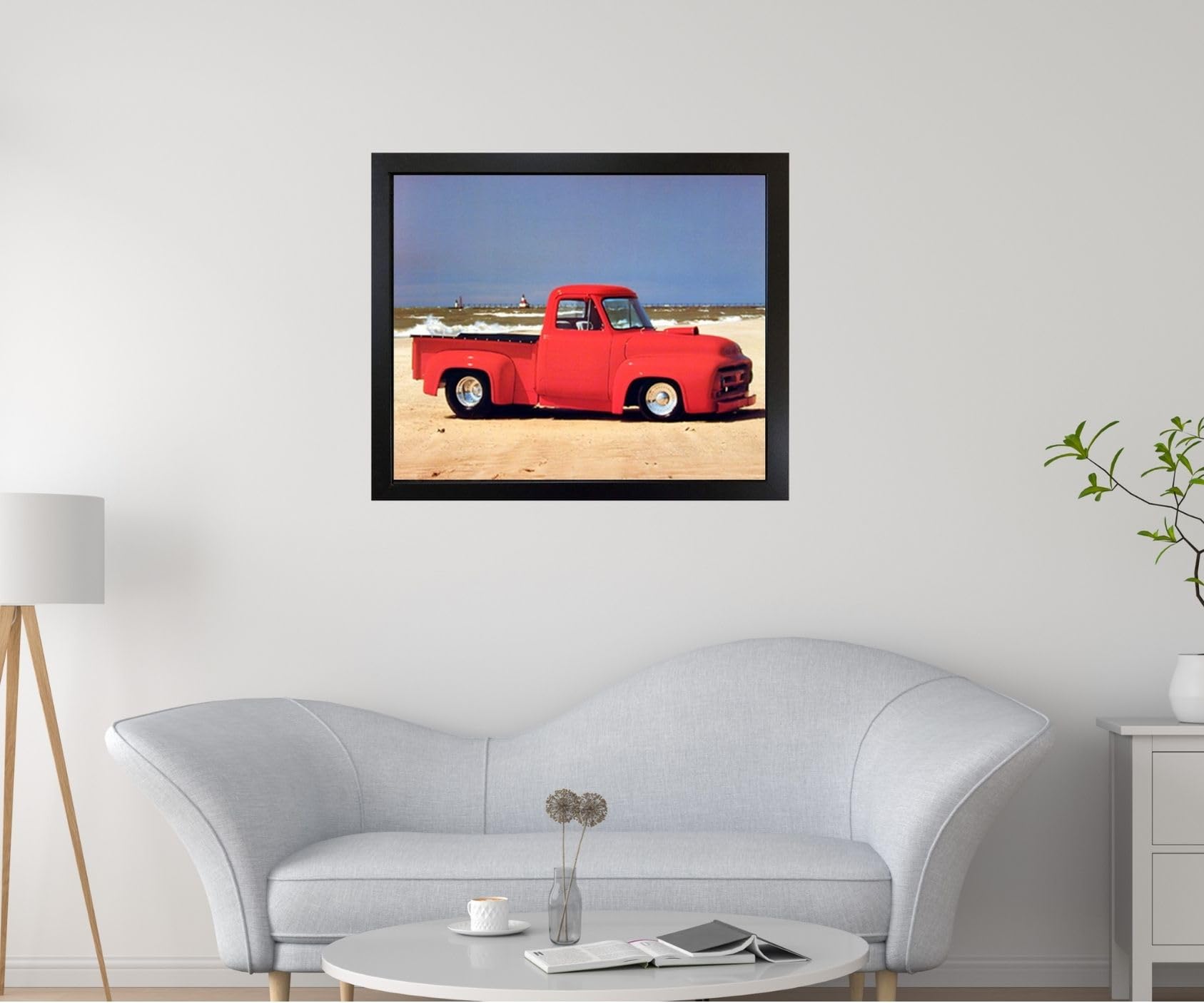 Amazon.com: Impact Posters Gallery Vintage Red Ford F-100 Pickup