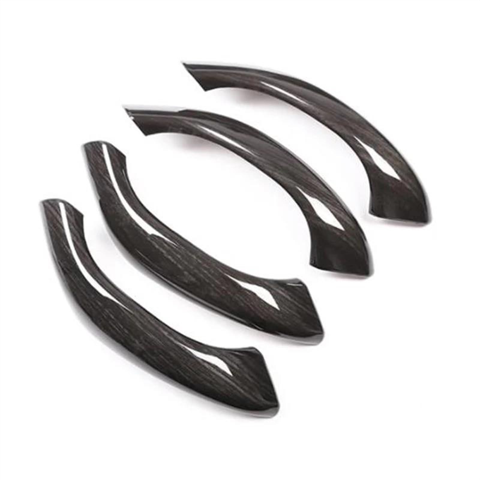 BLNETU for X1 F48 2016 2017-2019 for X2 F47 2018 2019 Car Interior Door Handle Trim Cover Accessories 4pcs (Black Wood Grain)