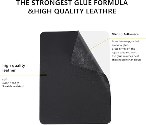 Miniatura 7 de Parche de reparación de sofá de cuero, parche de cinta de cuero autoadhesivo resistente al desgaste, impermeable, adhesivo fuerte, parche de