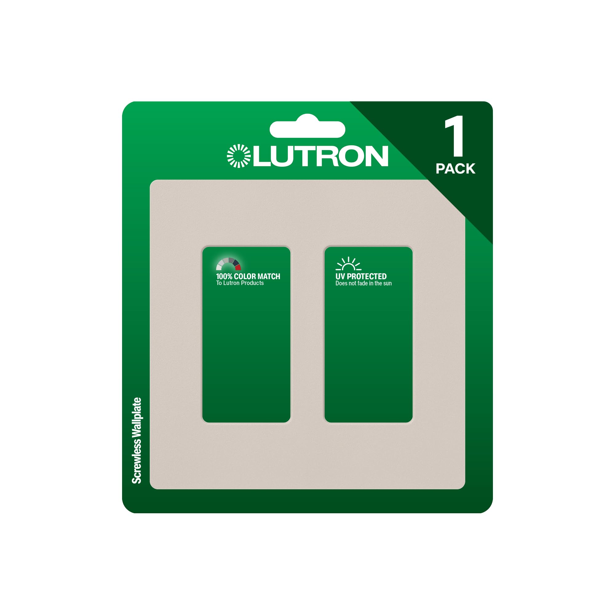 Lutron Claro 2 Gang Decorator/Rocker Wallplate, Matte, Taupe (1-Pack) | SC-2-TP