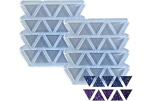 2PC Very Bright Mini Triangle Studs Silicone Molds UV Resin Epoxy Crafting...