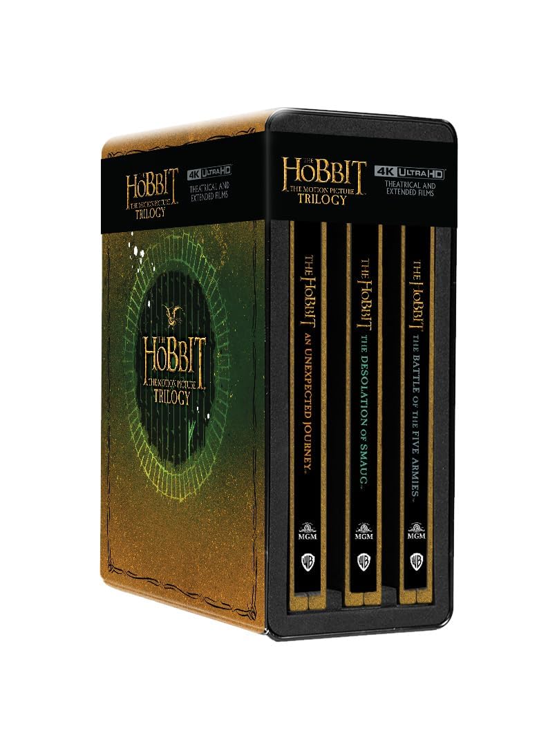 The Hobbit Trilogy: Steelbook Collection [Theatrical and Extended Edition] [4K Ultra HD] [2012] [Blu-ray] [Region Free]
