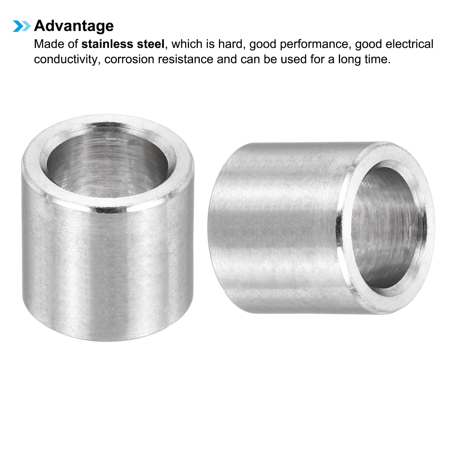PATIKIL M7 Stainless Steel Spacers, 12Pcs Metal Spacer 7mm ID x 10mm OD x 10mm L Screw Standoff for 1/4" or M7 Screw - Image 4