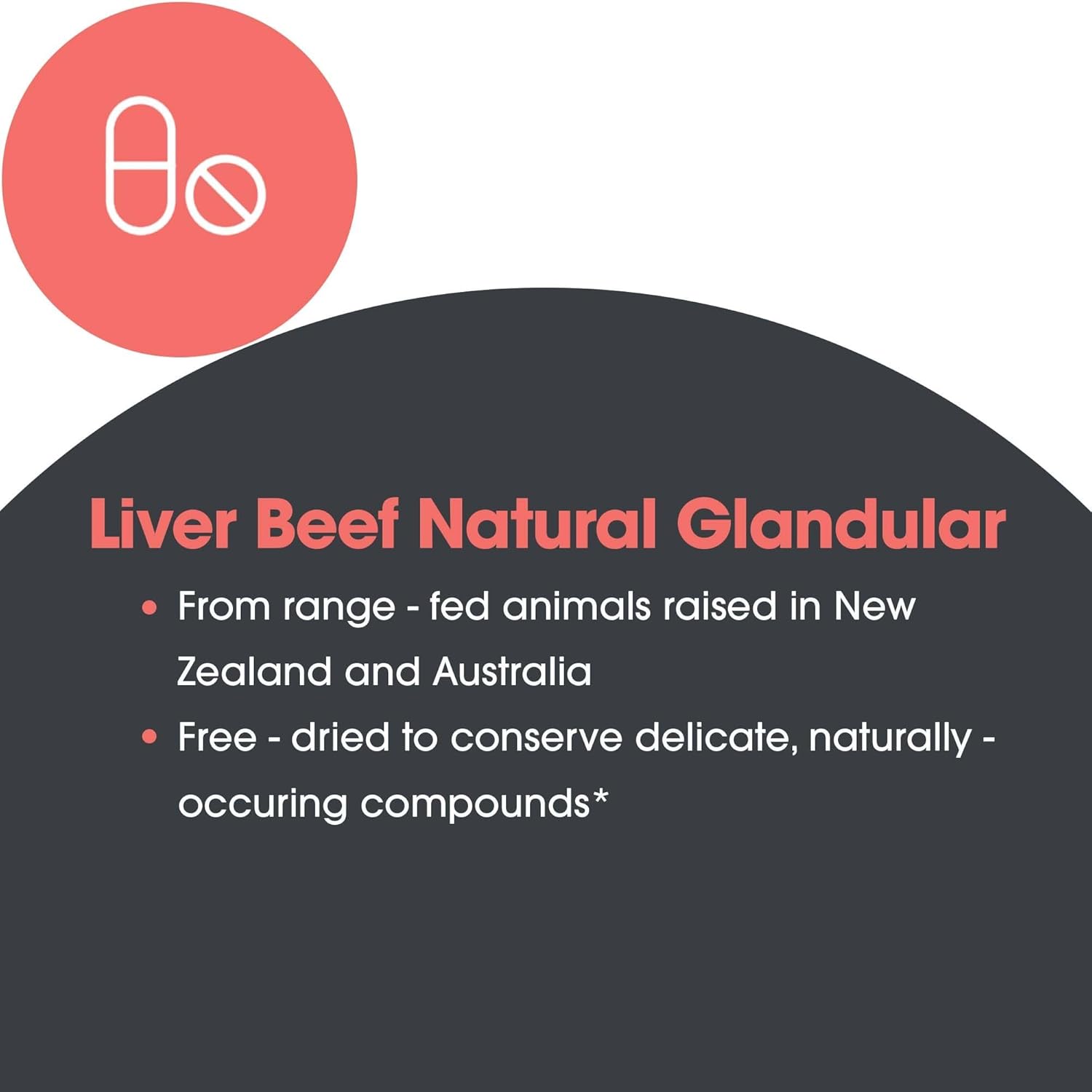 Allergy Research Group ARG Liver Beef Natural Glandular - 1000 mg Bovine Liver - Supports Liver Function - Hypoallergenic Formula - 62 Servings - 125 Count