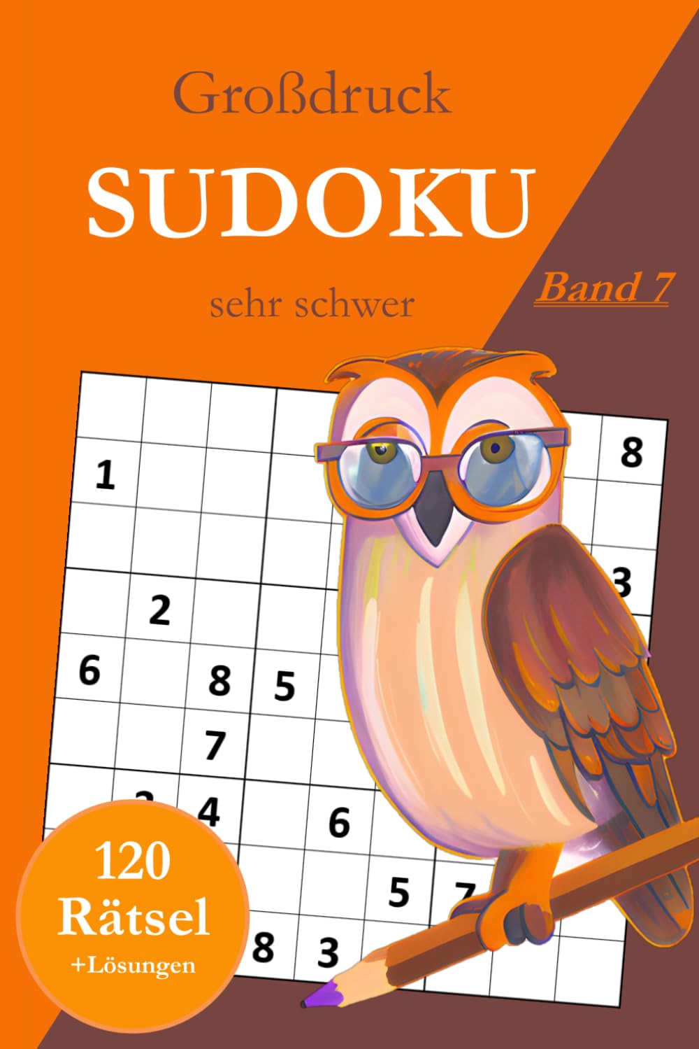 Großdruck Sudoku sehr schwer - Band 7: 120 extrem schwierige Sudoku Rätsel in großer Schrift für Profis mit Lösungen