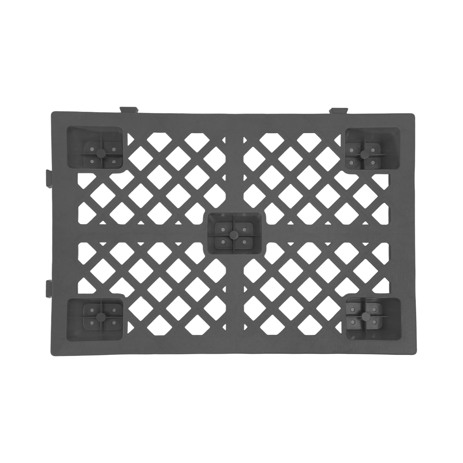 6 pallet di plastica nero, per magazzini, fabbriche, centri logistici, magazzini, magazzini, 60 x 40 x 10 cm