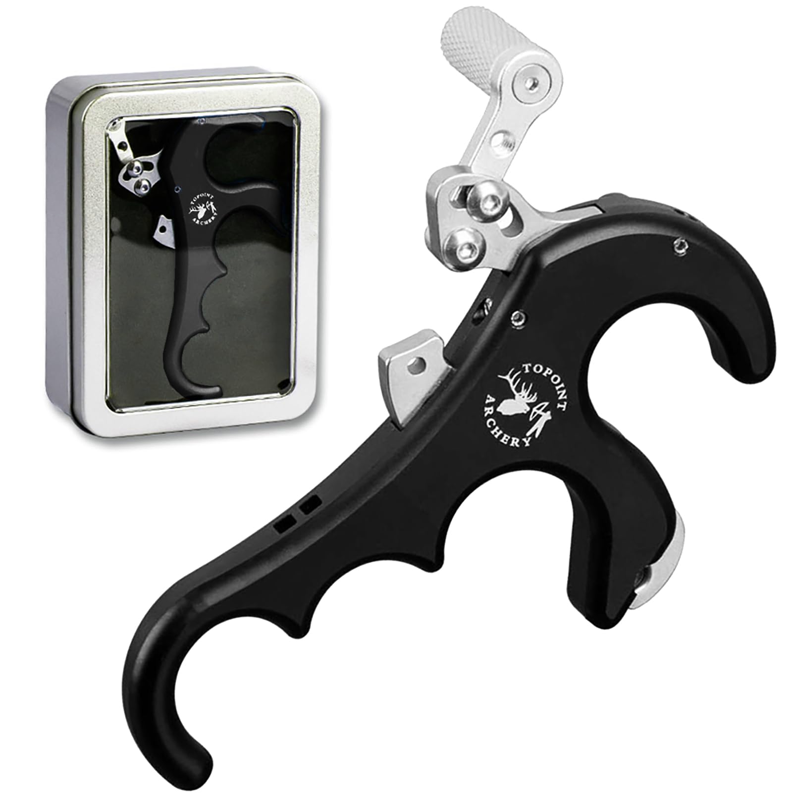 Arc Compound Release Aid 4 Finger Aide à la Libération Déclencheur Tir à l'arc Libération des Doigts Étrier de poignée Accessoires pour De Plein air Chasse