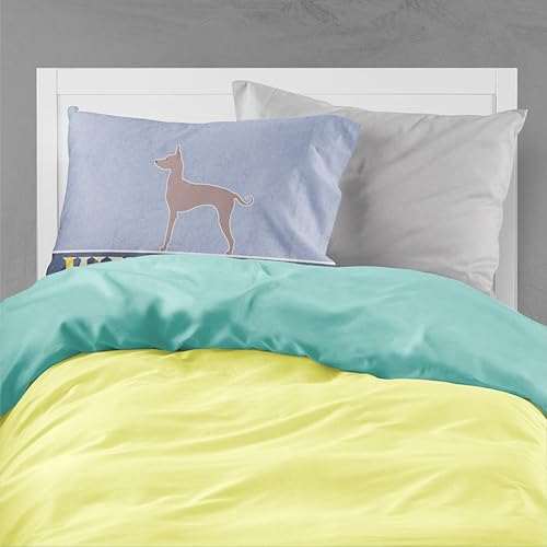 Miniatura 2 de Caroline's Treasures BB5571PILLOWCASE Dogo Argentino - Funda de almohada de tela de bienvenida estándar, ligera, súper suave, fácil de cuidar, funda