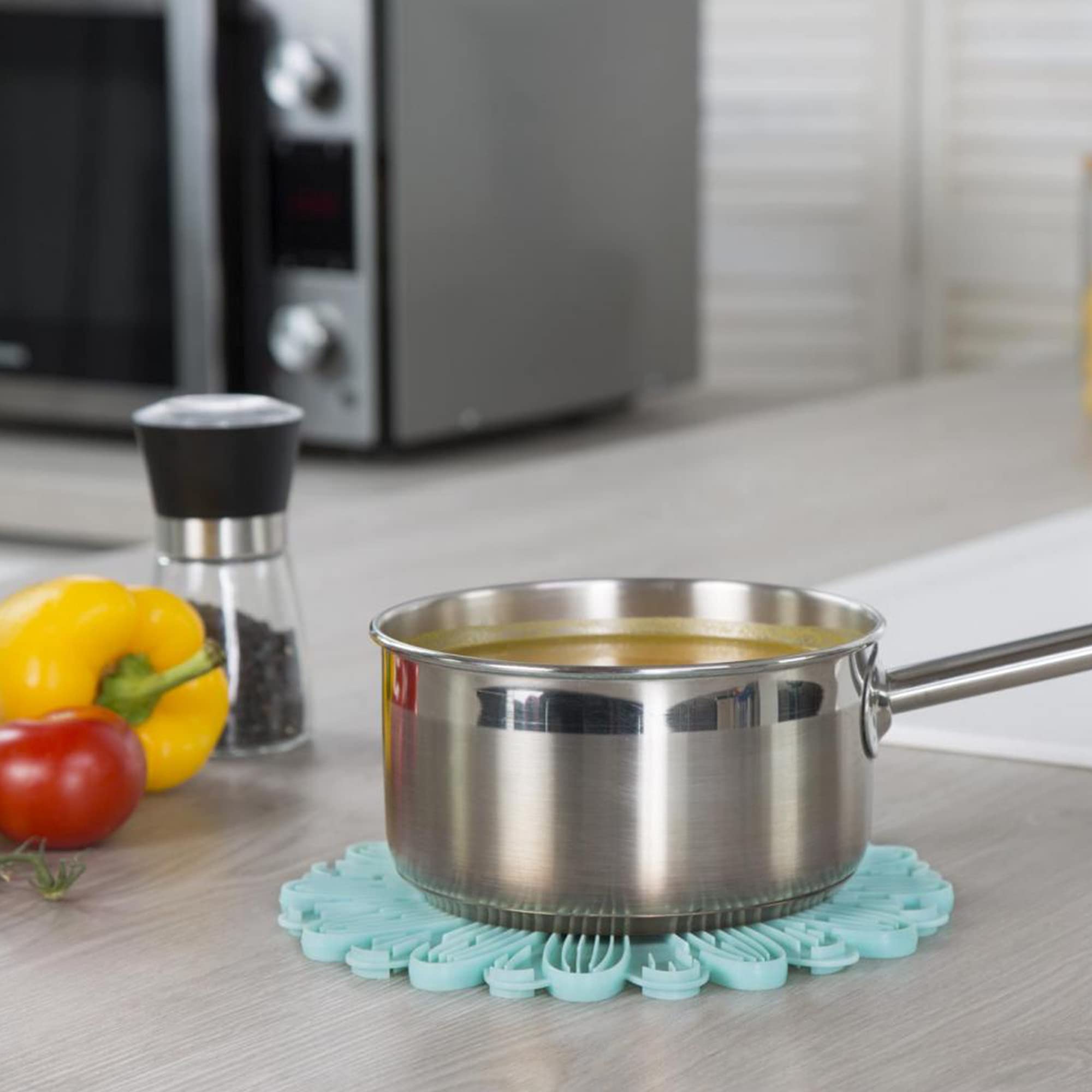 Charles Viancin Sunflower Silicone Trivet - Heat Resistant Kitchen Mat For Hot Pots