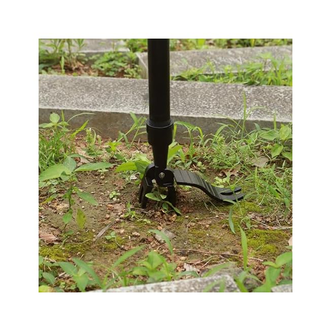 BuyLaunch Manual Weed Puller Tool 4-Claw Steel Head Weed Remover with Long Handle for Garden