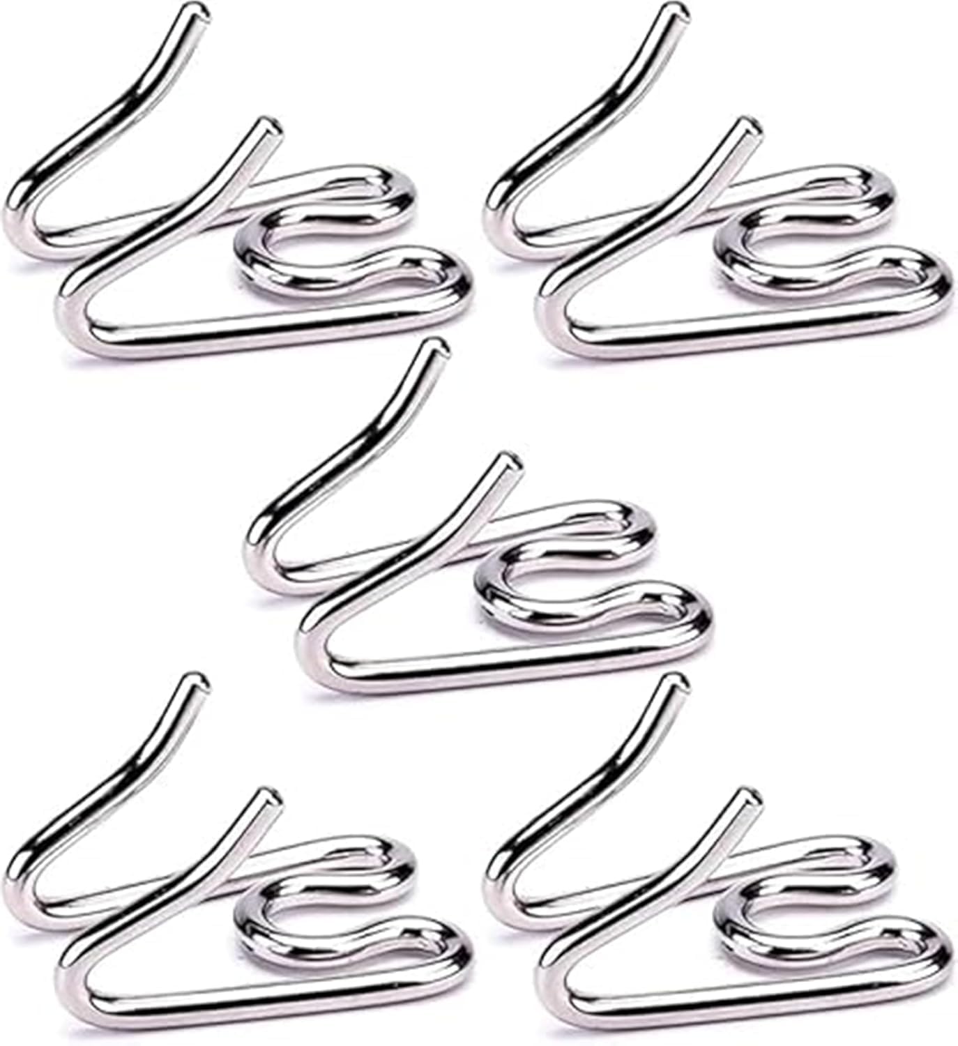 WSFEGL (5 Pack) Stainless Steel Dog Collar Extra Links Designed for 4.00mmH-S X-Large Dog Collar Links, Silver