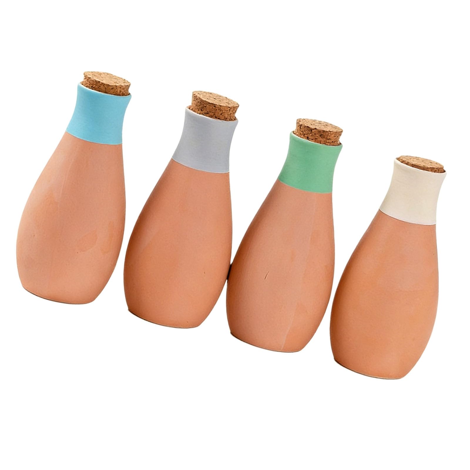 Pics d'arrosage lent en argile rouge (lot de 4) pour fleurs en pot et plantes d'intérieur
