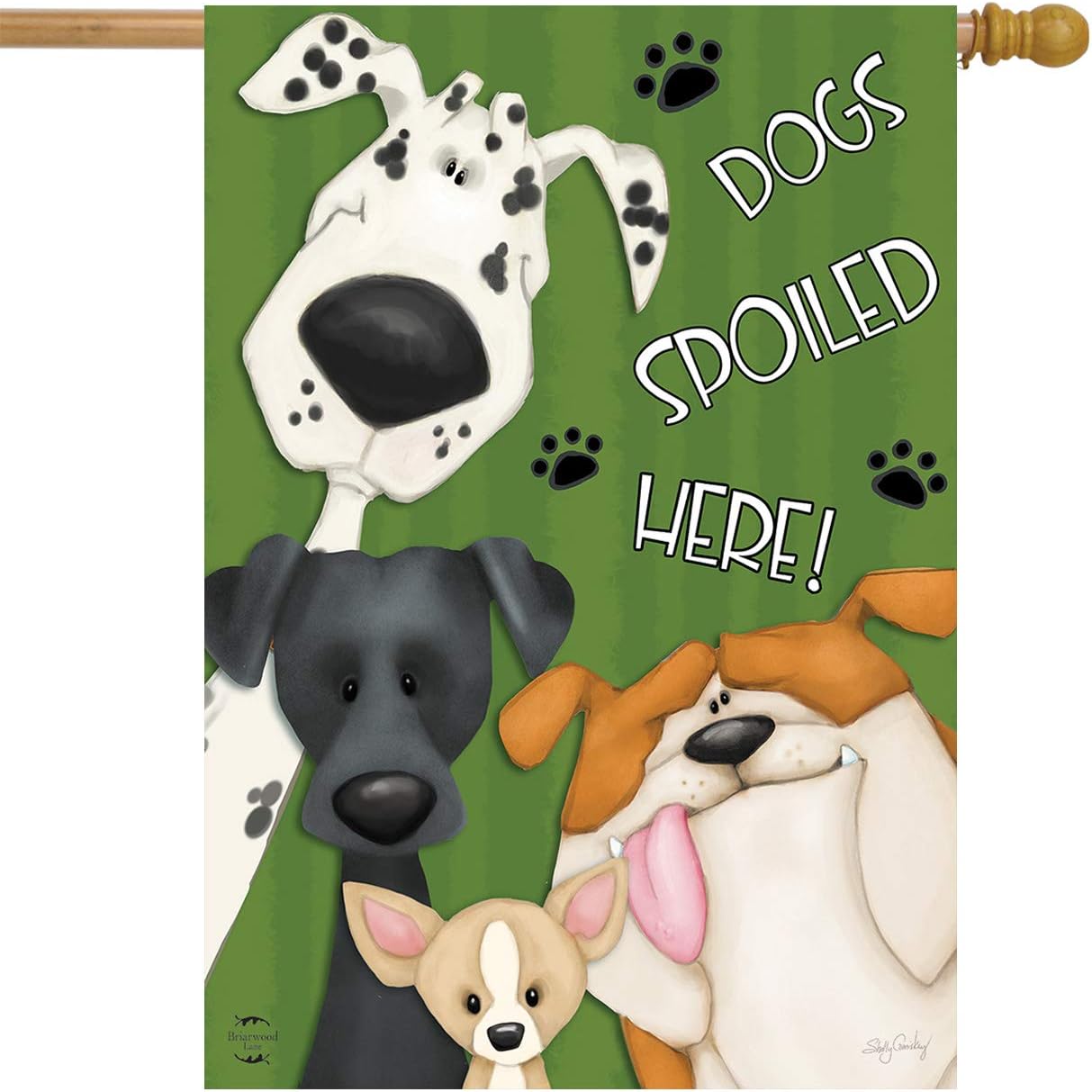 Welcome Fall with the Briarwood Lane Spoiled Dogs House Flag!