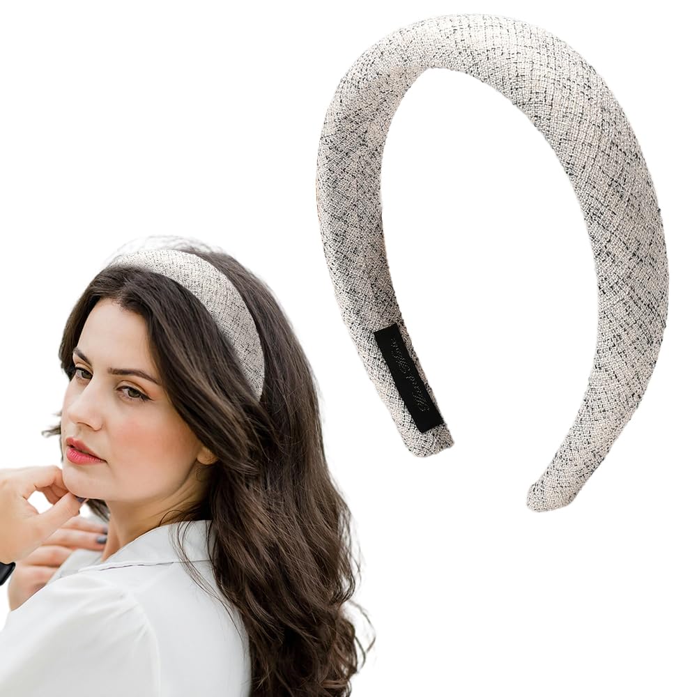 Amazon.com : Tweed Headband for Women Non Slip Puffy Padded  display picture 1