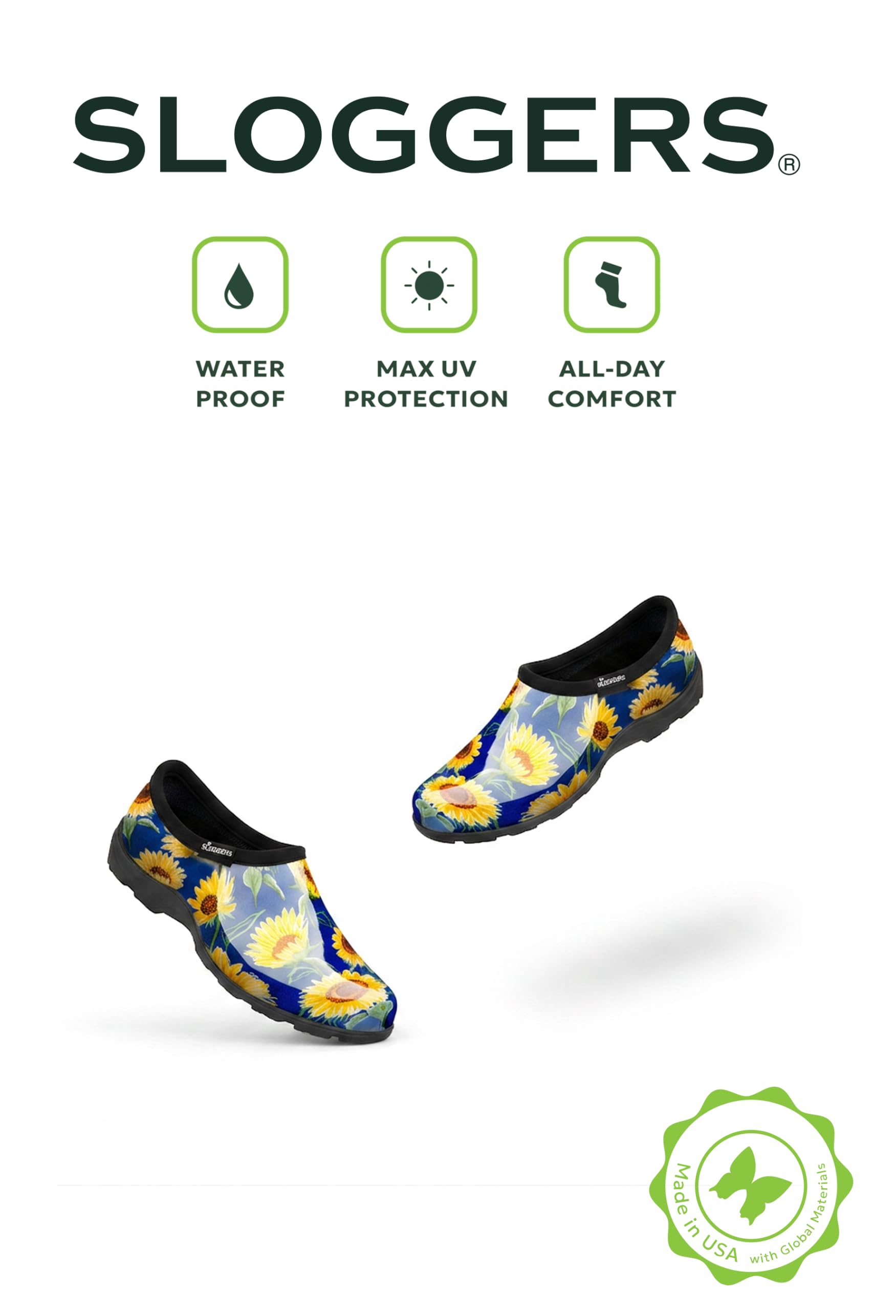 Sloggers Damen Regen- und Gartenschuh Wasserdichter Komfortschuh, mittelweit