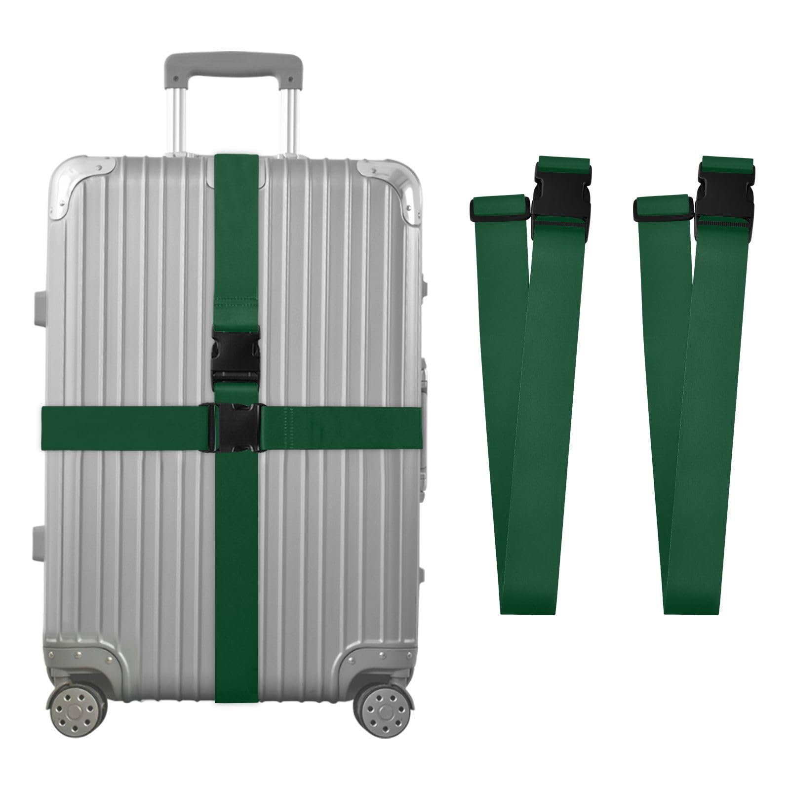 Amazon.com: Aslsiy Forest Green Luggage Straps for Suitcases