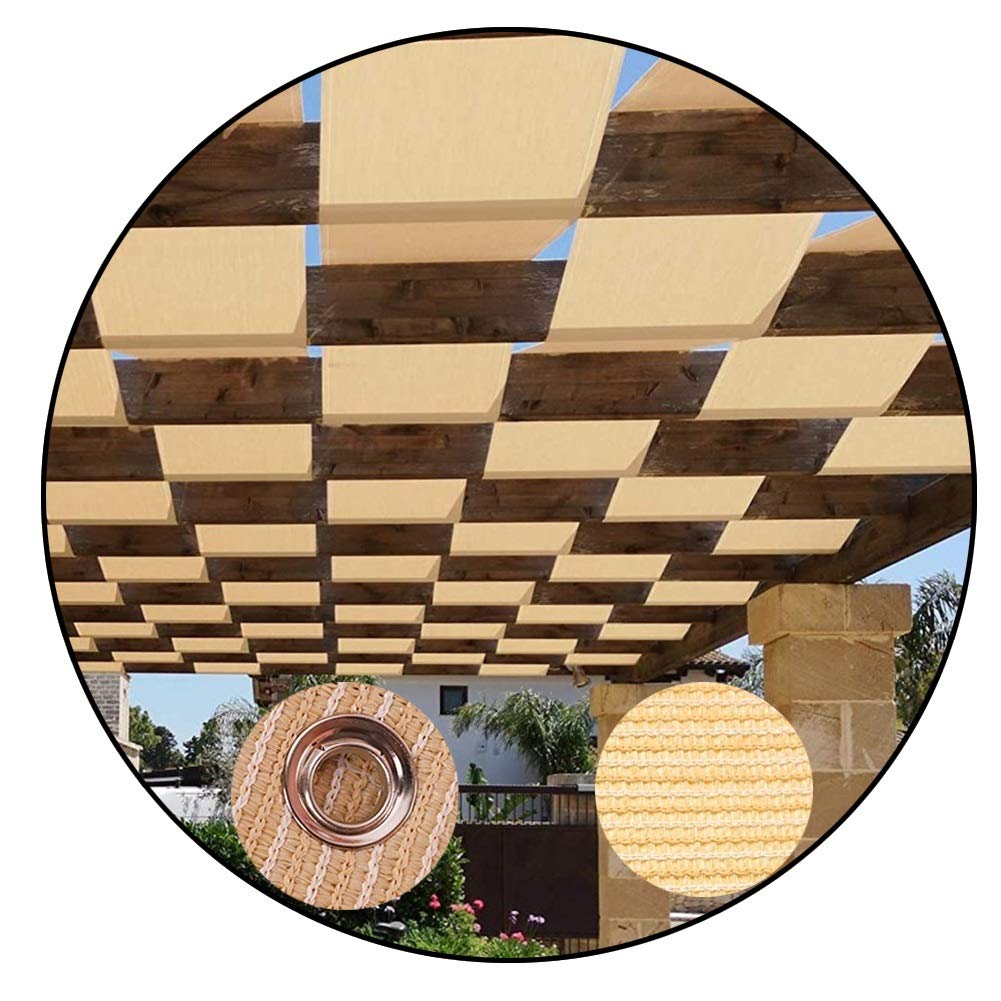 Sonnensegel für Pavillon, Dekoration, strapazierfähig, Polyethylen-Gewebe, 0,3 x 7 m, Beige, 1 Stück Garten