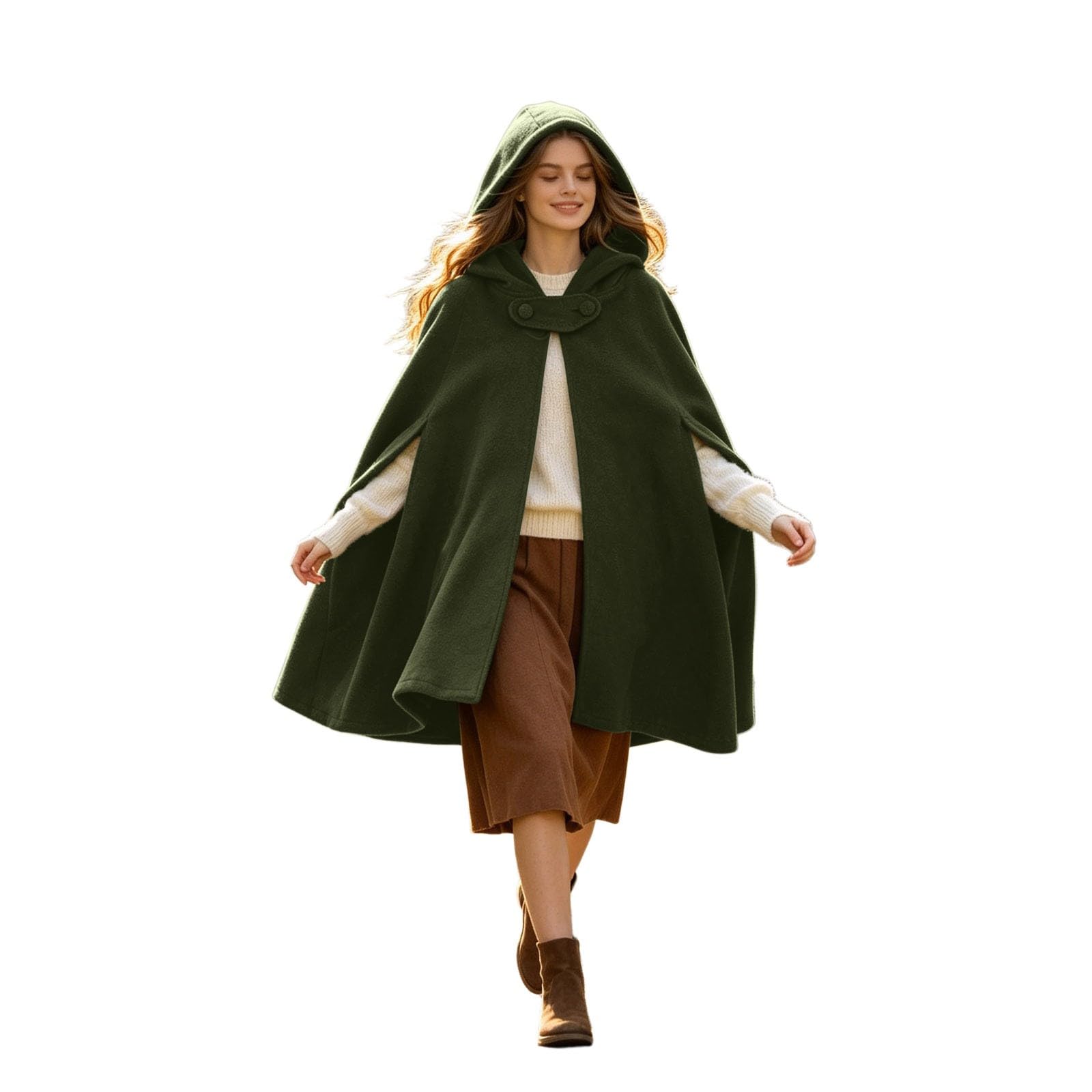 Cape Capuche Longue Bicolore Costume Cosplay