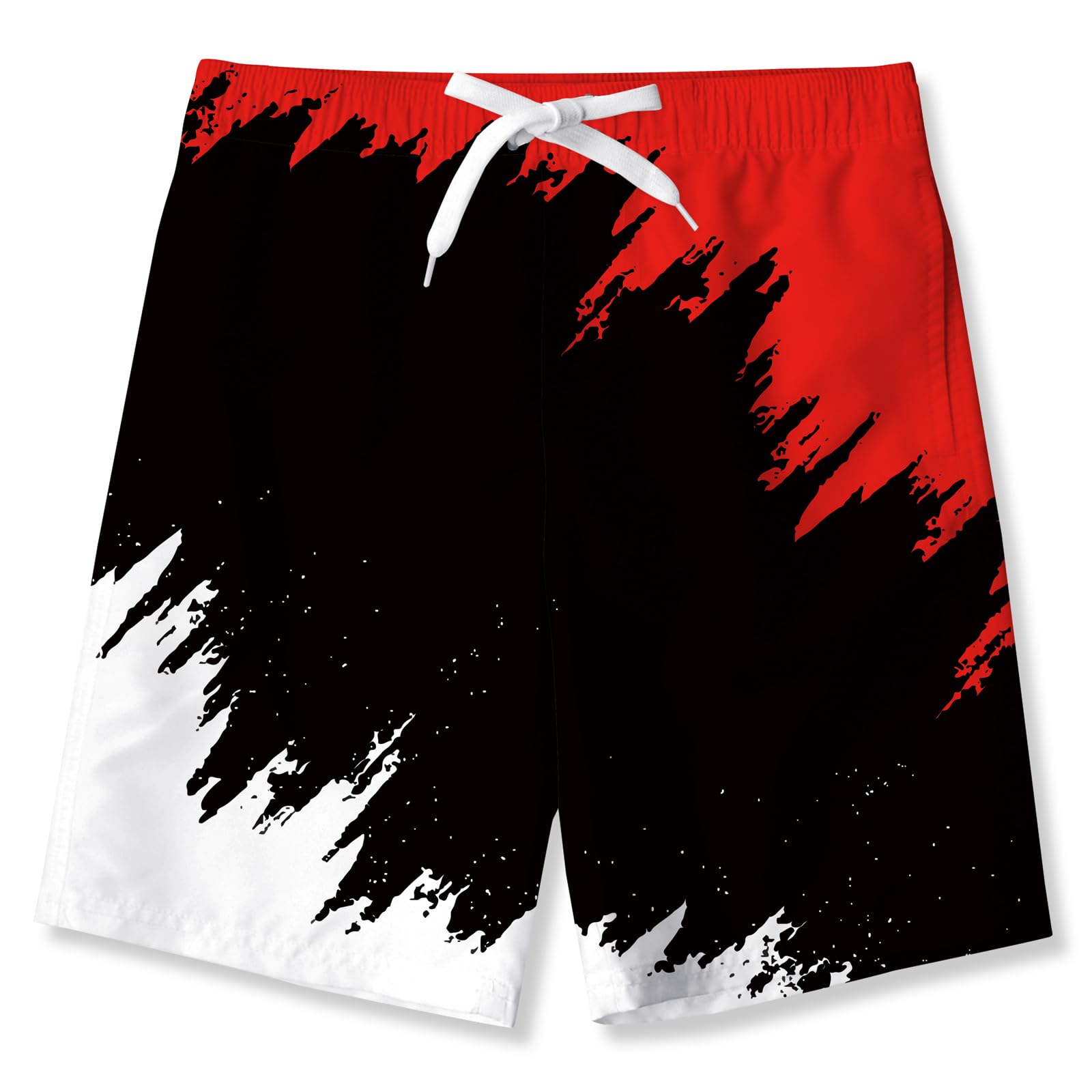 SFreeBo Badehose Jungen 3D Druck Schnelltrocknend Badeshorts Kinder Elastische Taille Schwimmhose Jungen mit Netzfutter Taschen Sommer Urlaub Strandshorts 7-14 Jahre